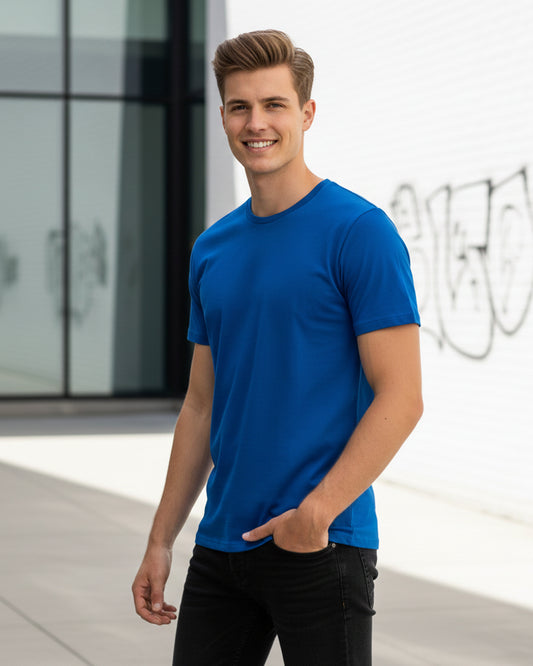 Cobalt Charge: Classic Fit Royal Blue Tee