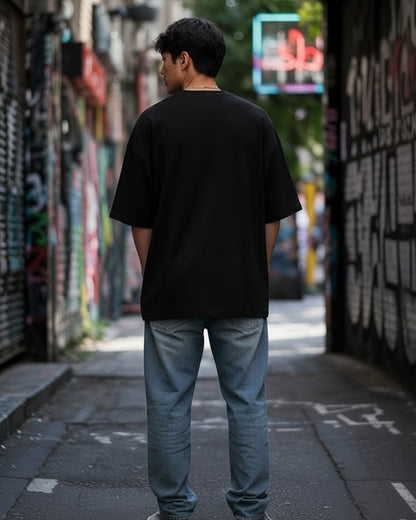 The Kids Want Acid Oversize Graphic Black Tshirt