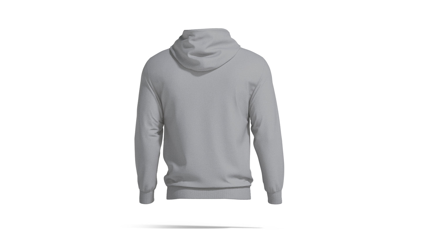 Hashtruck Grey Plain Cotton Hoodie for Men & Women