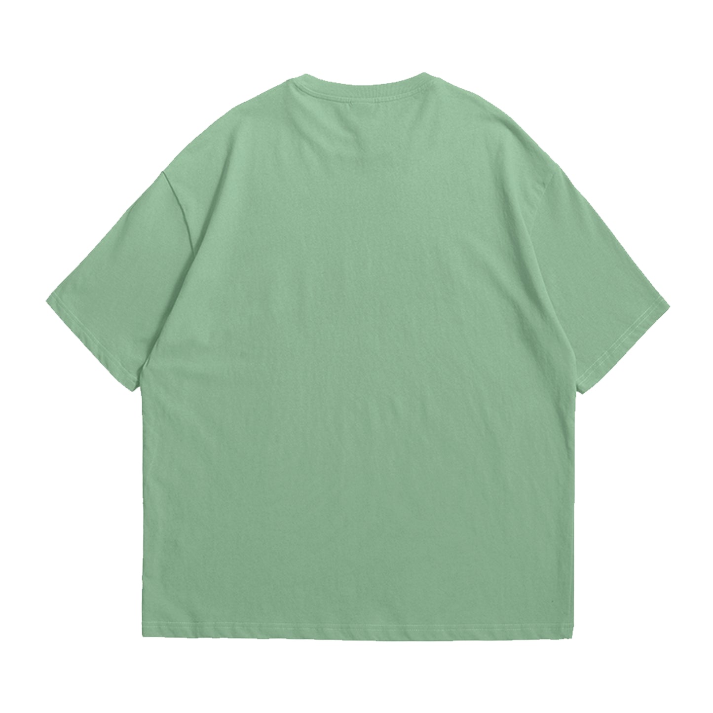 Hashtruck Solid Pastel Green Soft Jersey Oversized T-shirt