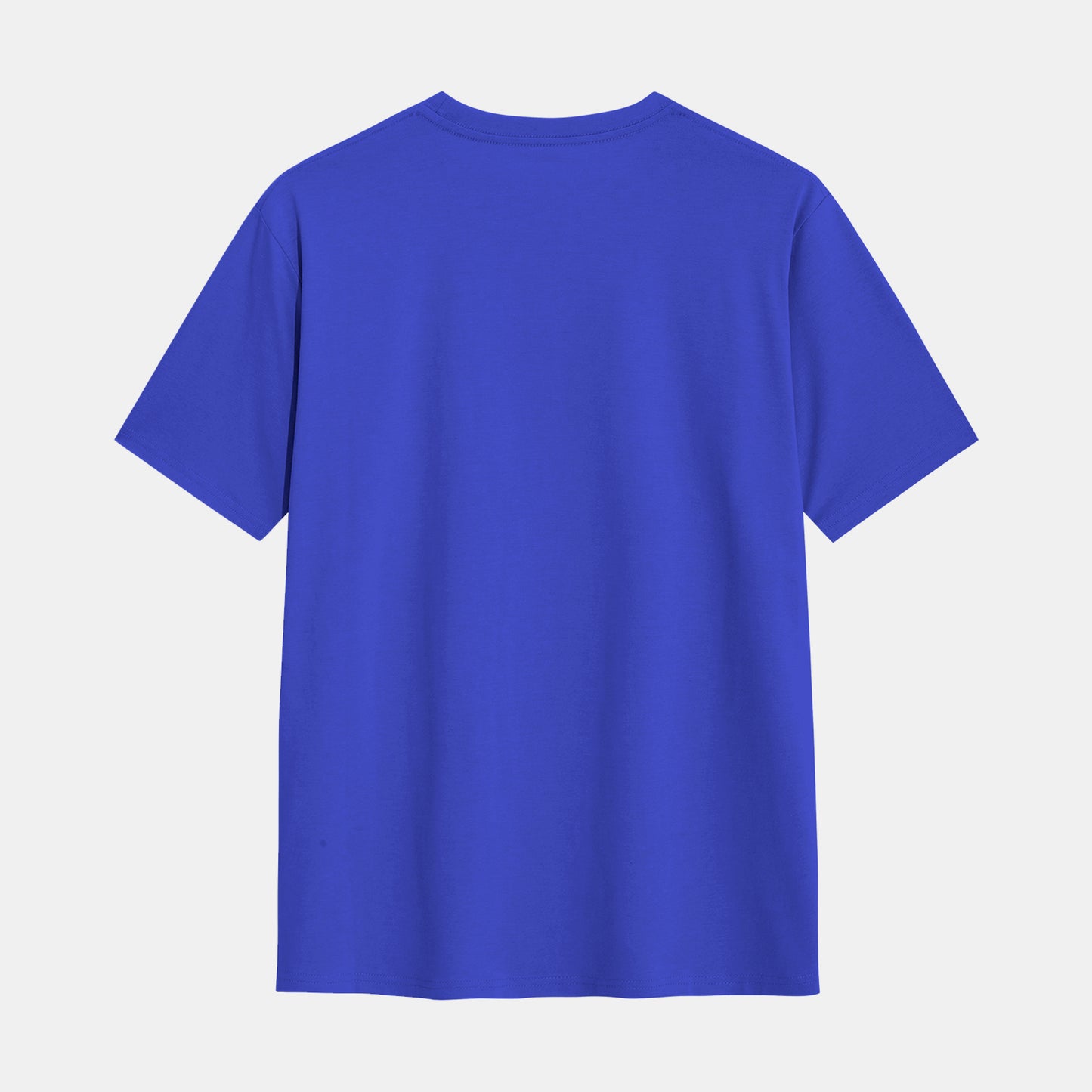 Hashtruck Solid Blue Cotton Plain T-Shirt