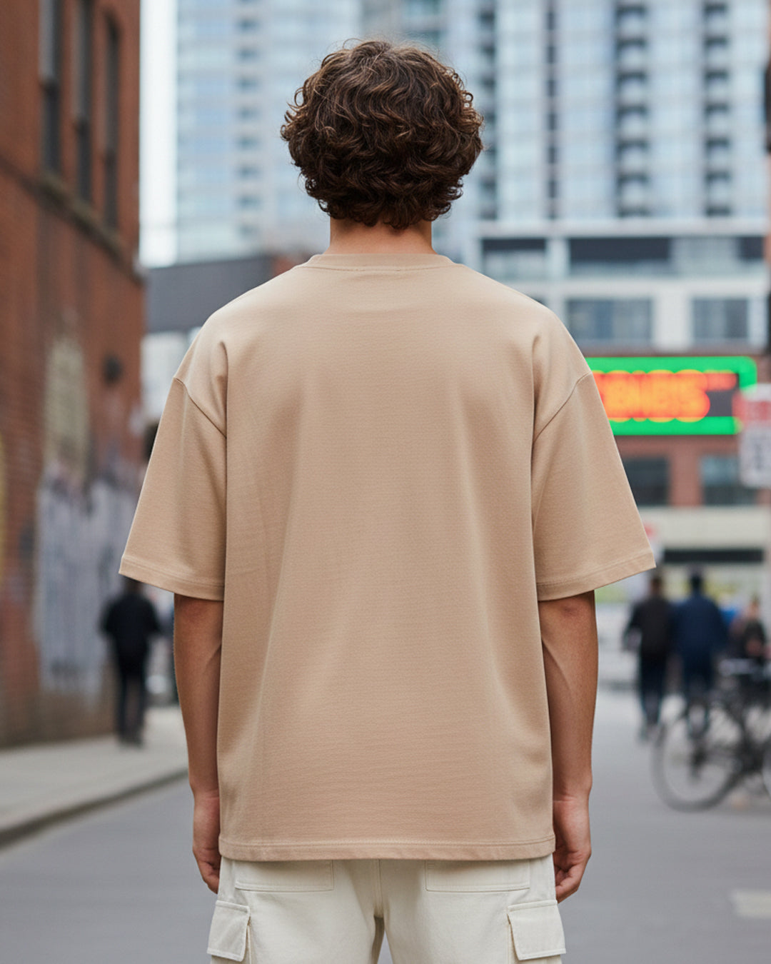 The Sandstone Beige Heavyweight Oversized Tee