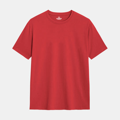 Crimson Pulse: Classic Fit Urban Red Tee
