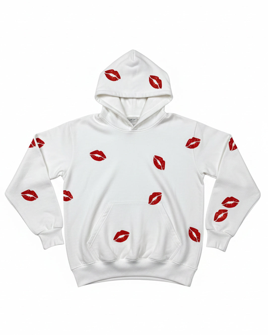 XOXO Oversized Streetwear White Hoodie_frontview